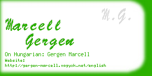 marcell gergen business card
